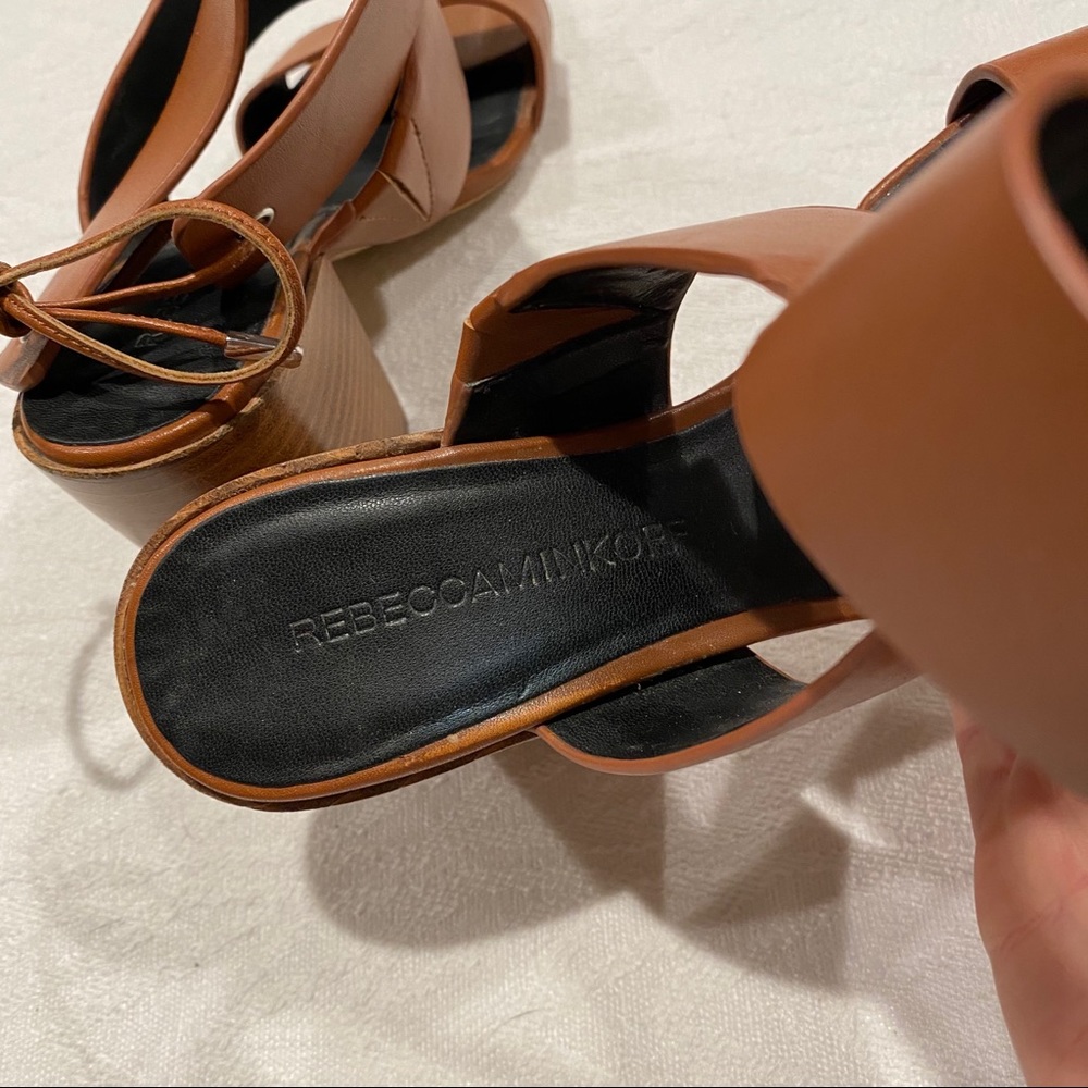 Rebecca Minkoff Christy Leather Block Tie Heels, 5 - Picture 6 of 9